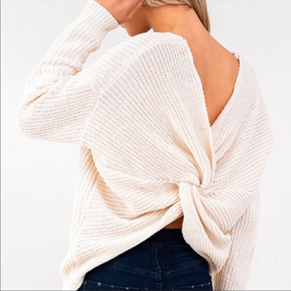 Cozy Casual by October Love | Twist Back Sweater - Picture 3 of 8